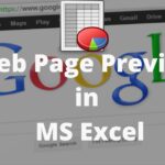 web page preview in excel