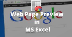 web page preview in excel