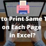 how to print same title in excel