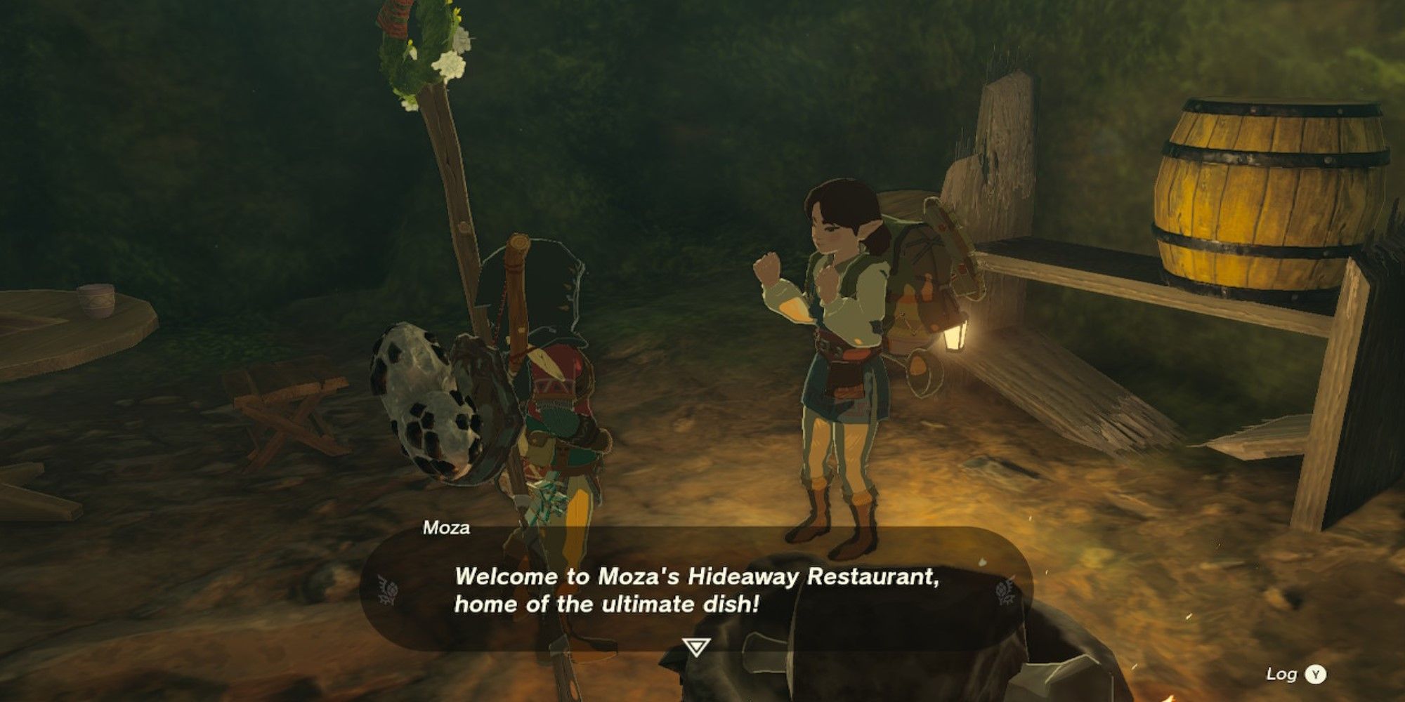 Tears Of The Kingdom Moza Welcoming Link To Her Hideaway Restaurant
