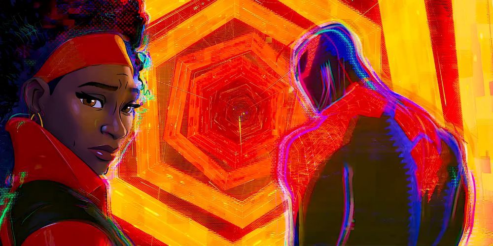 Miguel and Spider-Woman going to Miles' dimension