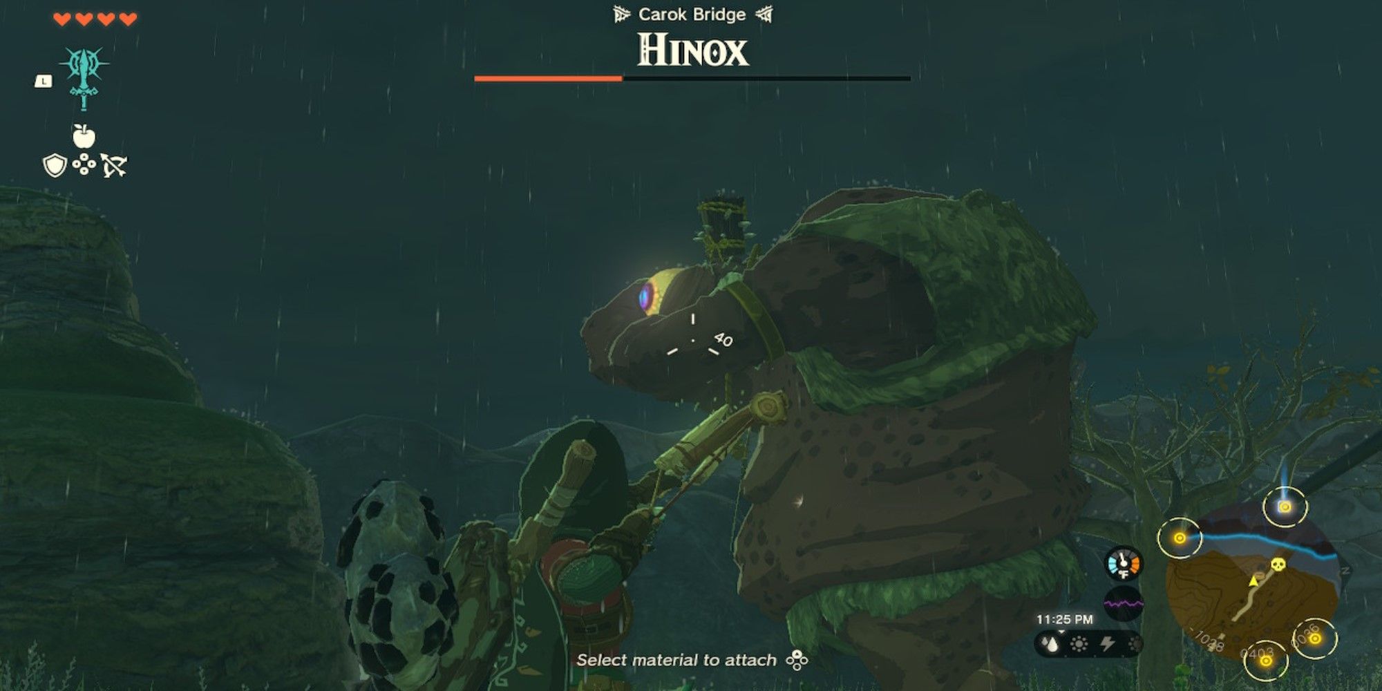 Tears Of The Kingdom Hinox Blocking It's Eye During Fight