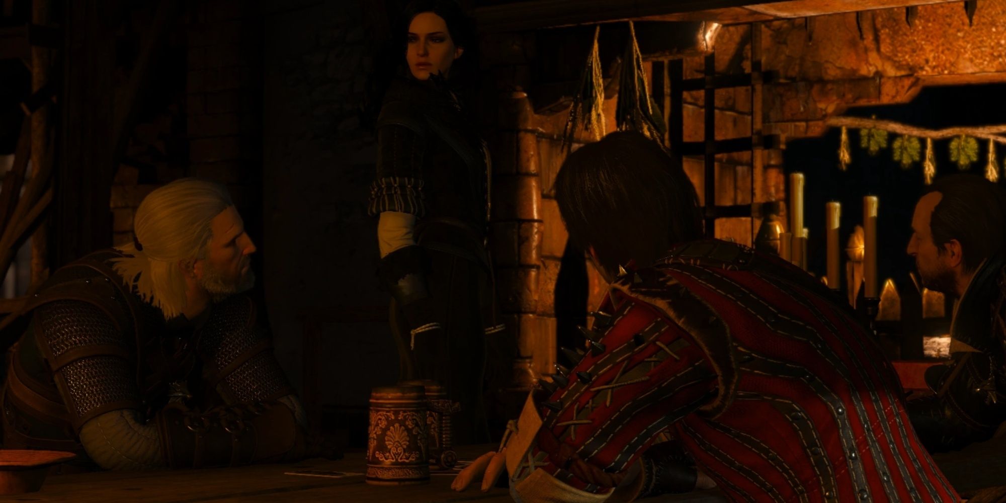 Quest from the Witcher 3 featuring Eskel and Yennefer